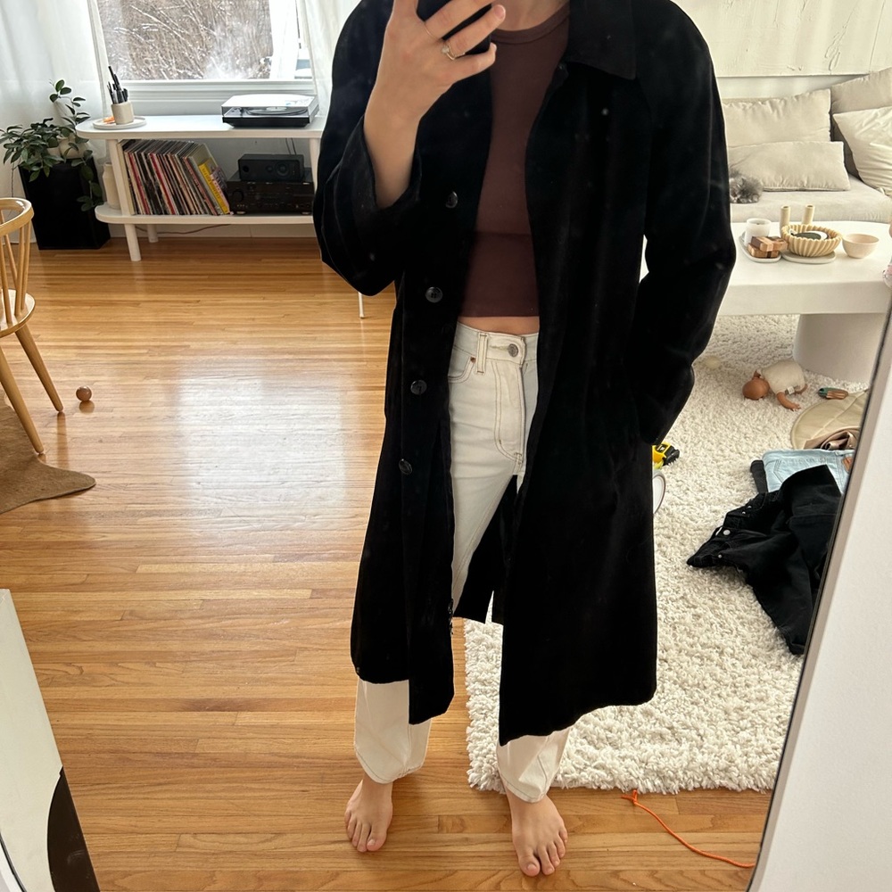 Black Overcoat Trench